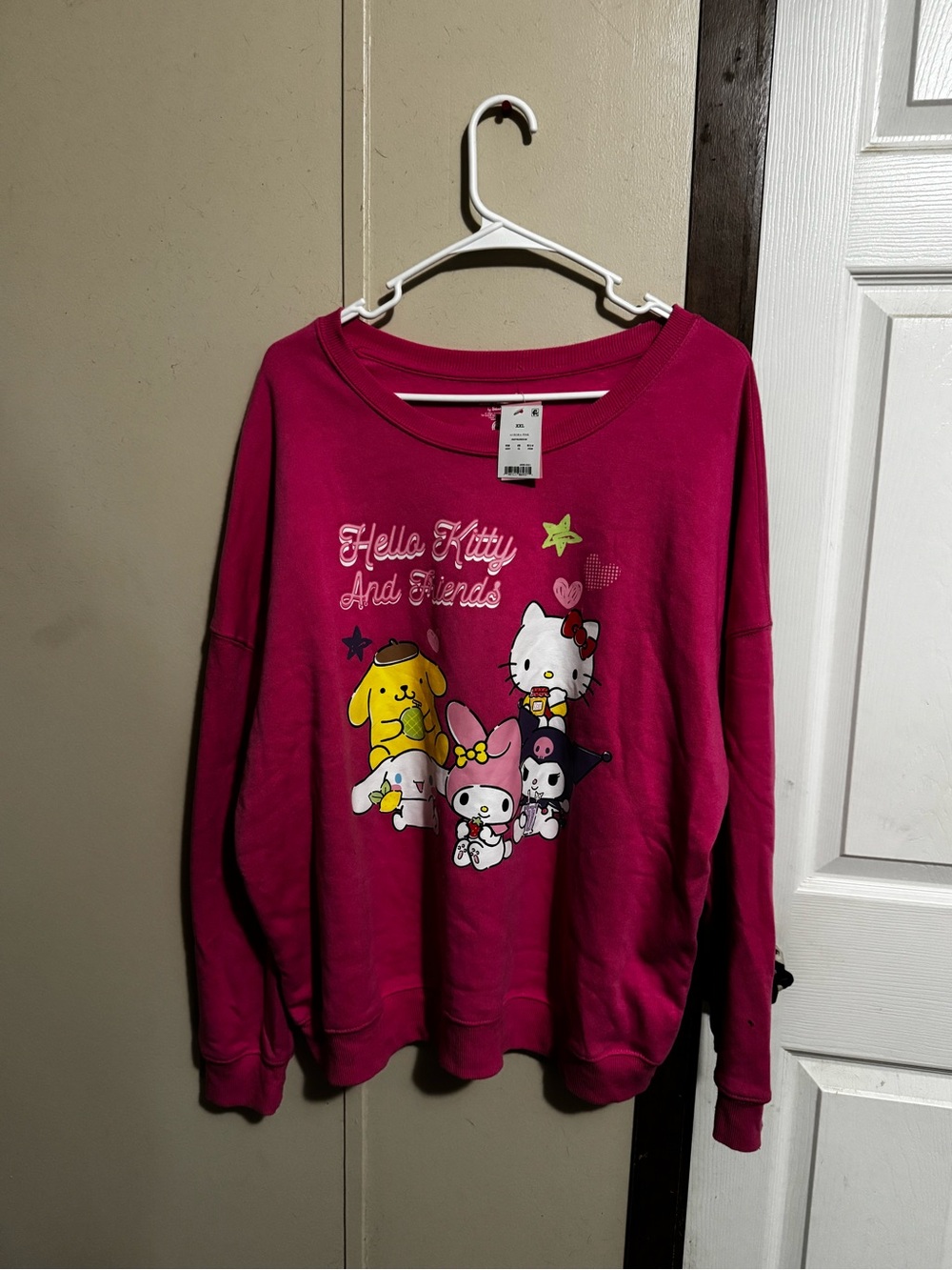 Sanrio Hot Pink Hello Kitty & Friends Pullover Sweatshirt